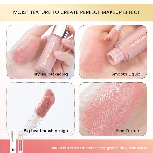 Liquid Blush Dewy Finish Lightweight Long-Wearing Smudge Proof Natural-Looking - Picture 6 of 7
